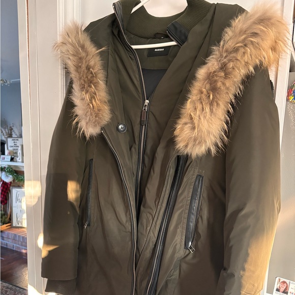 Rudsak army green winter coat with fur - Picture 1 of 6